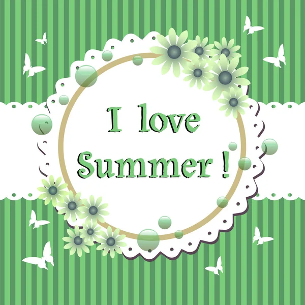 Ik hou van zomer — Stockvector