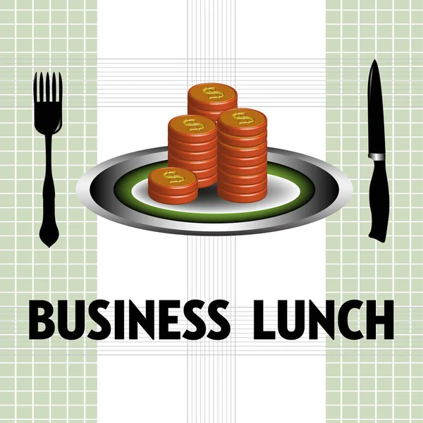 Business Lunch Konzept — Stockvektor