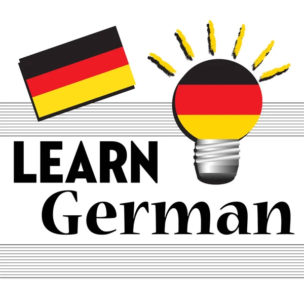 Μάθετε τη γερμανική γλώσσα — Διανυσματικό Αρχείο