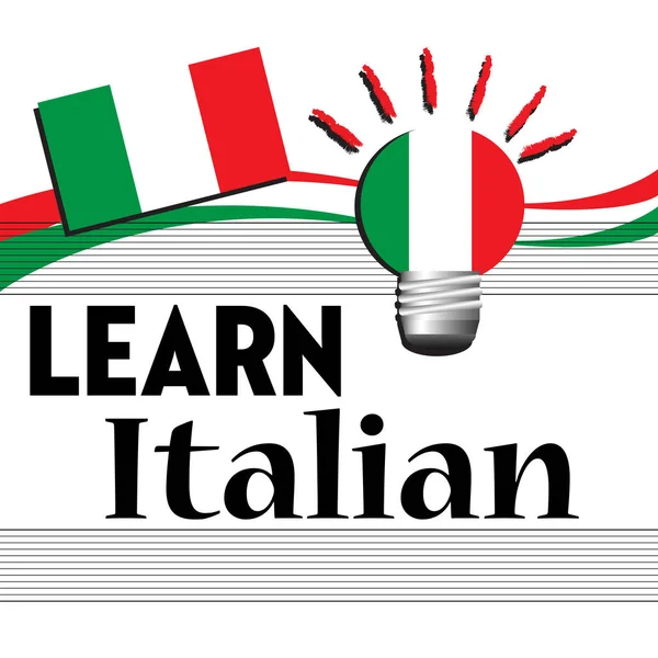 De Italiaanse taal te leren — Stockvector