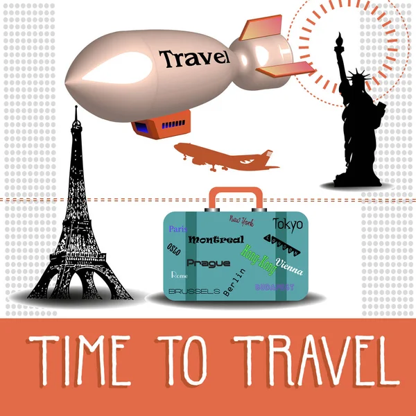 Time to travel — Stock Vector