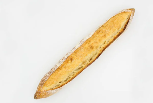 Frisches Französisches Baguette Auf Weißem Hintergrund — Stockfoto