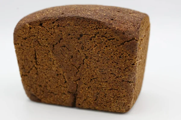 Fresh Black Bread Light Background — Stock Photo, Image