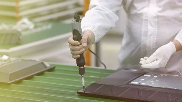 Montage Van Fabriek Een Cleanroom — Stockfoto