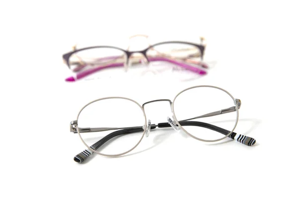 Kulatý Módní Rám Brýlí Izolované — Stock fotografie