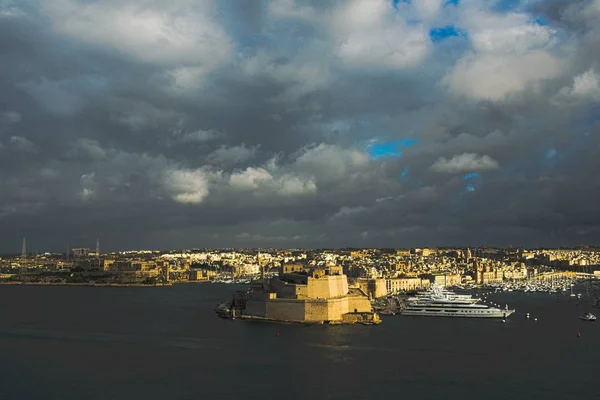 Valletta Panorama Malta Başkenti — Stok fotoğraf