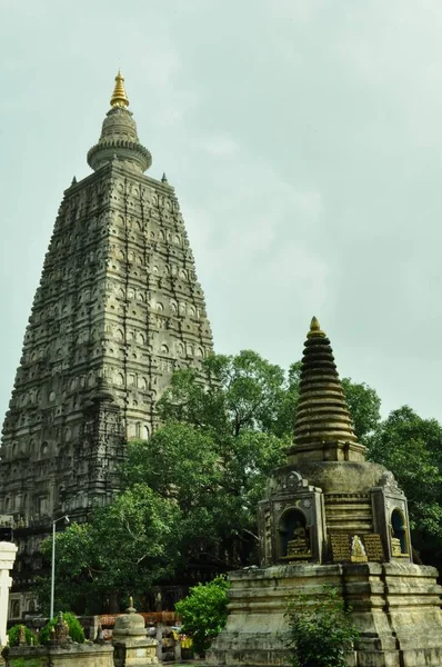 Mahabodhi Temple Szó Szerint Nagy Ébredés Templom Egy Ősi Buddhista — Stock Fotó