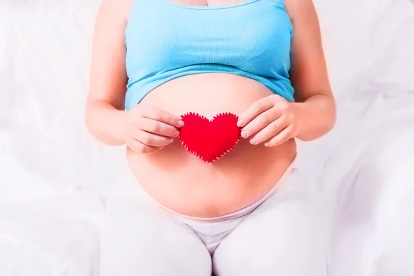 Zwangerschap. Zwangere vrouw buik. Gezondheid. Gezond leven — Stockfoto