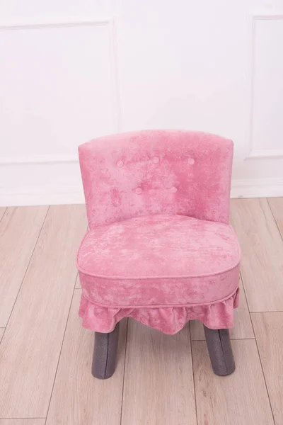 Cute Pink Soft Chair Wings Little Princess Nursery Children Furniture — Stock Photo, Image