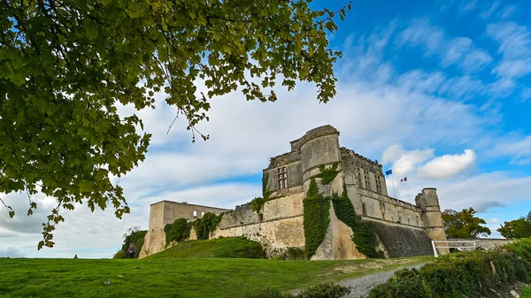 Bouteville, Koňak vinice, hrad Bouteville, Charente — Stock fotografie
