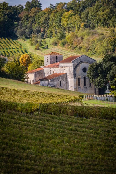 Bouteville, konyak bağları, köy ve Aziz Paul Kilisesi.