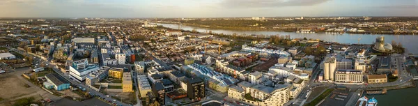 Gironde, Bordeaux, bassin d'inondation de district, vue aérienne — Photo