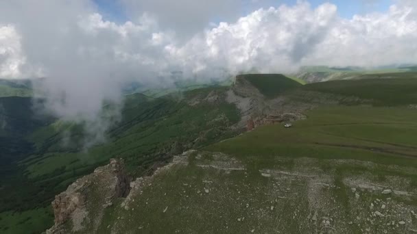 Vista Panoramica Aerea Nuvole Valle — Video Stock