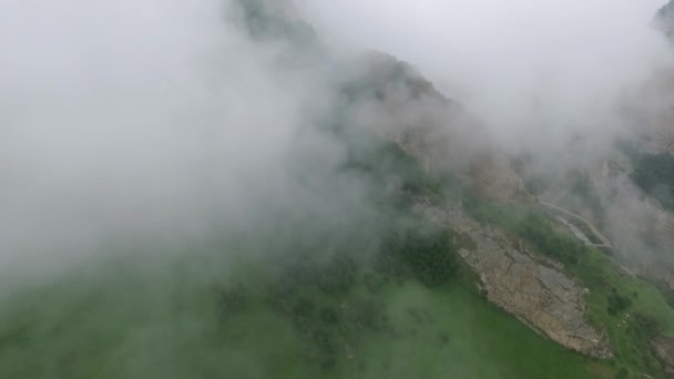 Vista Panorámica Aérea Nubes Valle — Vídeo de stock