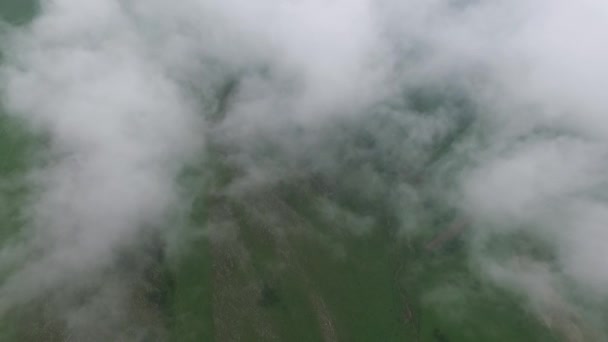 Vista Panorámica Aérea Nubes Montaña — Vídeo de stock