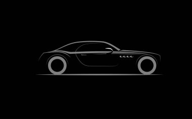 stilize siluet iş lüks araba coupe