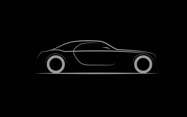 Gestileerde silhouet zakelijke luxe auto coupe — Stockvector