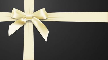 Gerçekçi bej yay ile tebrik kartı