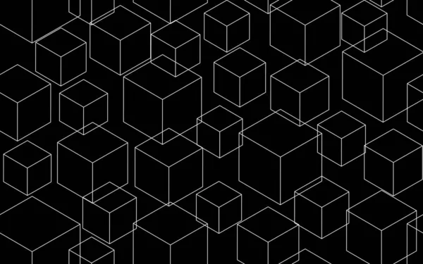Seamless abstract background with cubes — ストックベクタ