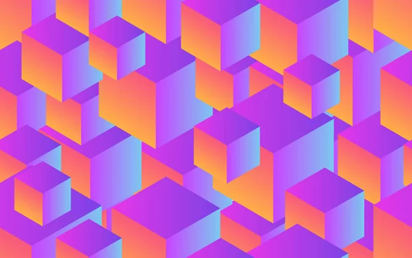 具有立方体的无缝抽象背景 — 图库矢量图片