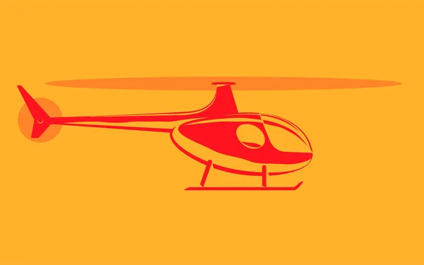 Simple Drawing Helicopter Background — Stock Vector