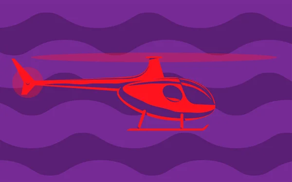 Simple Drawing Helicopter Background — Stock Vector