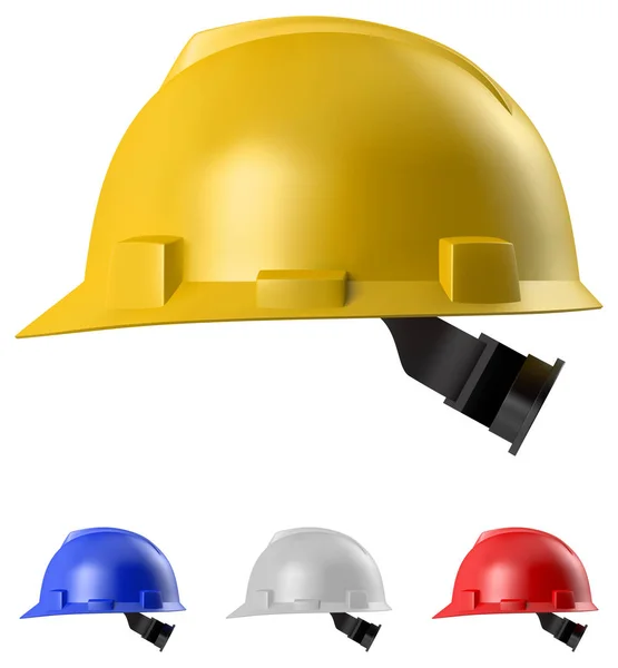 Safety helmet set isolated on white background — Stock Vector