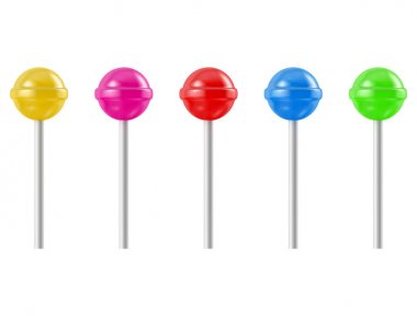 Lollipop set isolated on white background clipart