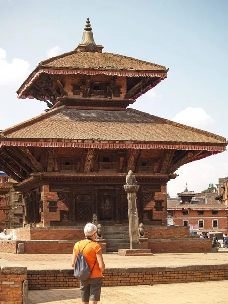 Храм в древнем городе Катманду — стоковое фото