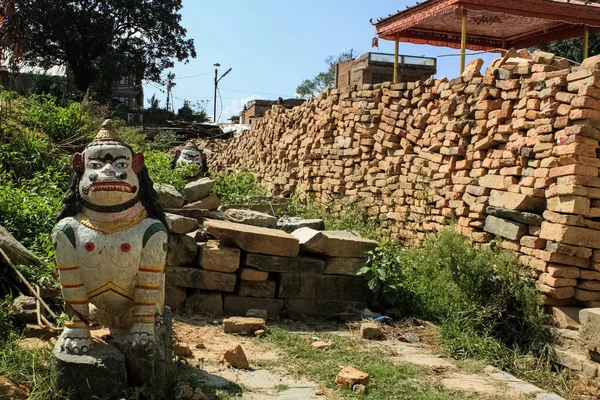 O terremoto que atingiu o Nepal em 2015 — Fotografia de Stock