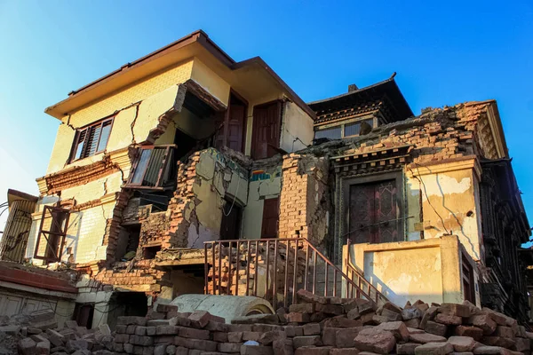 El terremoto que azotó Nepal en 2015 — Foto de Stock