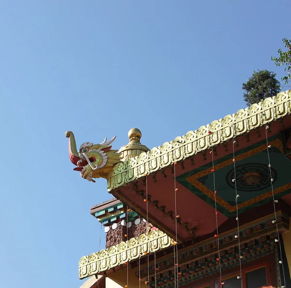 Monastério Budista Dos Locais Mais Sagrados Para Budistas Região Nepal — Fotografia de Stock