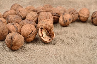 Doğal, tamamen deli ve bu çekirdek üzerinde bir Hint keneviri ile yarım kabuk