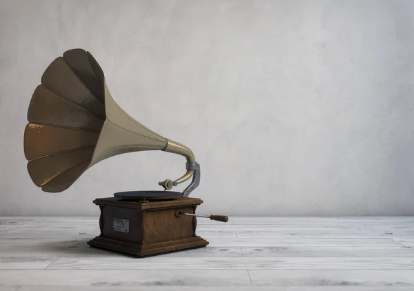 Grammophon im Vintage-Stil — Stockfoto