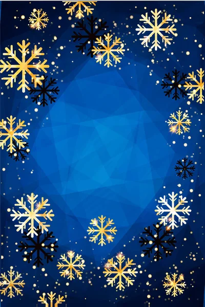 Kerstmis illustratie met sneeuwvlokken. — Stockvector