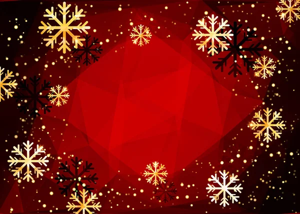Illustration de Noël avec flocons de neige . — Image vectorielle