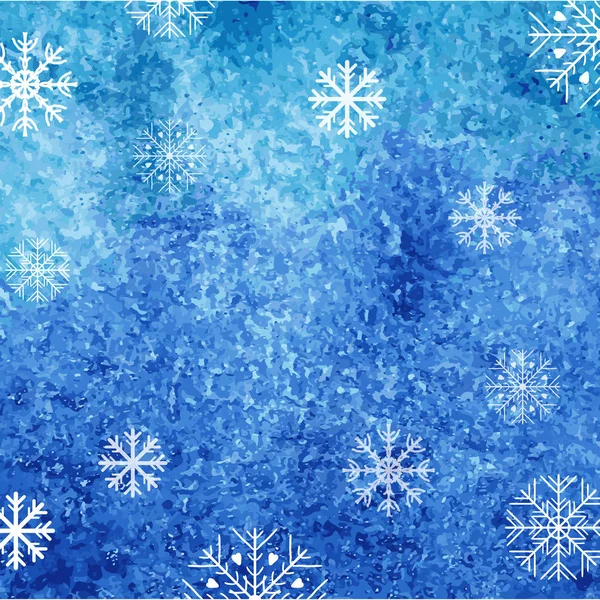 Winter aquarel achtergrond — Stockvector