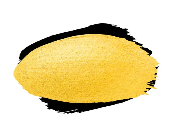 Bemalter goldener Pinsel — Stockvektor