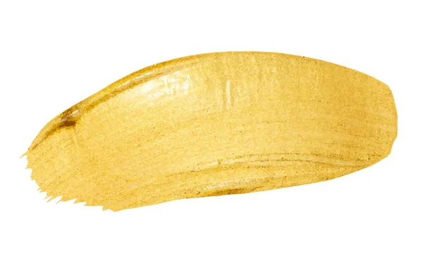 Векторний золотий пензлик для вас дивовижний проект дизайну. Акварельна текстура фарбує пляму ізольовано на білому. Абстрактний ручний пофарбований золотий фон для привітання, подарунка, весільної листівки . — стоковий вектор