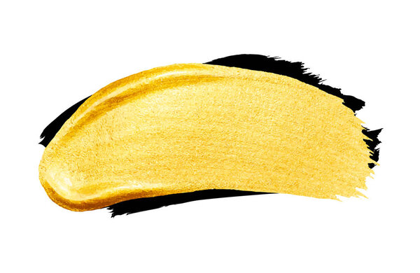 golden and black brush strokes