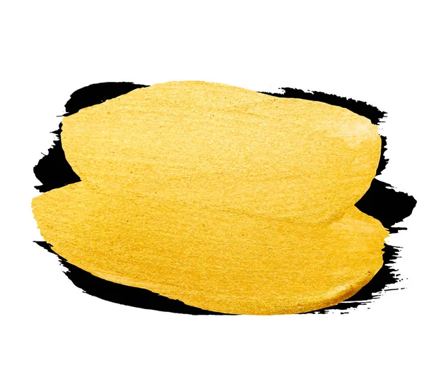 Coups de pinceau dorés et noirs — Image vectorielle