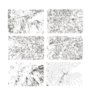 Grunge textures kümesi. Soyut vektör şablonu.