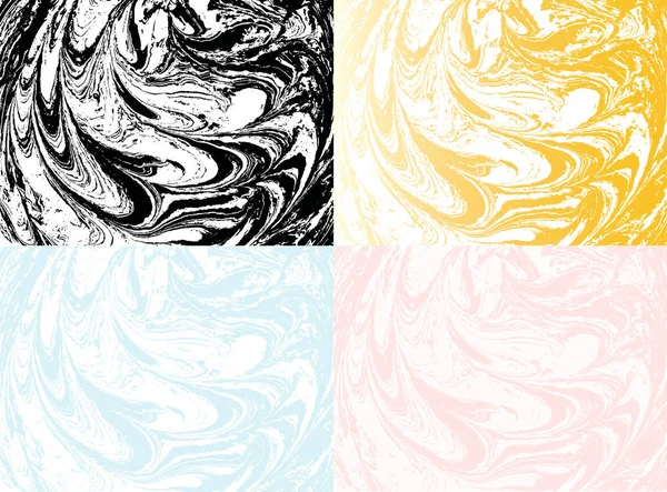 Quatre textures abstraites en marbre — Image vectorielle