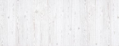 Beyaz ahşap kaplama arka plan panoraması. Masanın üst görünüm yüzeyi.
