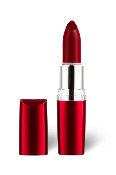 Rode lippenstift geïsoleerd op witte achtergrond. Modern design — Stockfoto