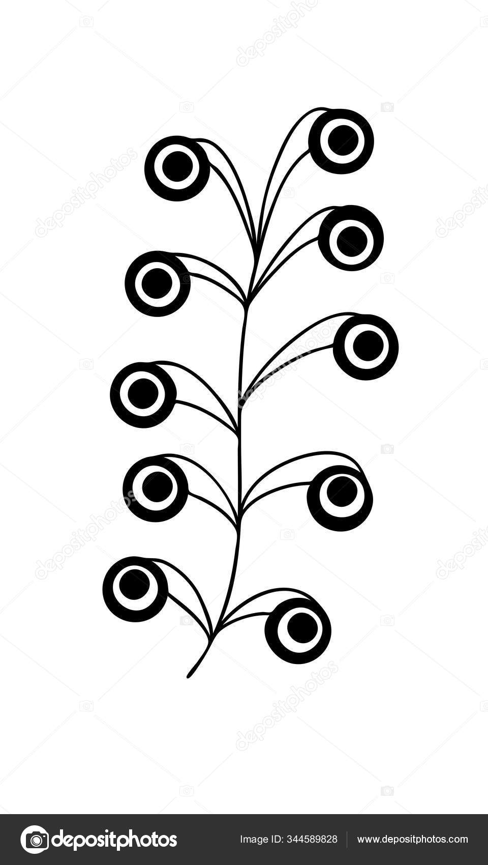 摘要用于装饰图案 包装纸 墙纸 卡片 邀请函 包装盒 花束等的单花装饰材料 被白色背景隔离 矢量存量说明 图库矢量图像 C Goarik Anna