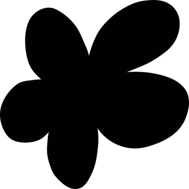 Dekorasyon desenleri, ambalaj kağıdı, duvar kağıdı, kartlar, davetiyeler, kutular, buketler için soyut karalama tek çiçek unsuru. Beyaz arka planda izole edilmiş. Vektör stok illüstrasyonu.