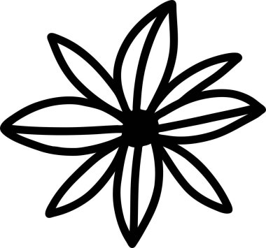 Dekorasyon desenleri, ambalaj kağıdı, duvar kağıdı, kartlar, davetiyeler, kutular, buketler için soyut karalama tek çiçek unsuru. Beyaz arka planda izole edilmiş. Vektör stok illüstrasyonu.