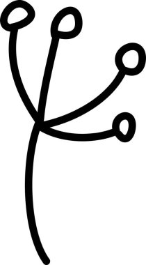 Dekorasyon desenleri, ambalaj kağıdı, duvar kağıdı, kartlar, davetiyeler, kutular, buketler için soyut karalama tek çiçek unsuru. Beyaz arka planda izole edilmiş. Vektör stok illüstrasyonu.