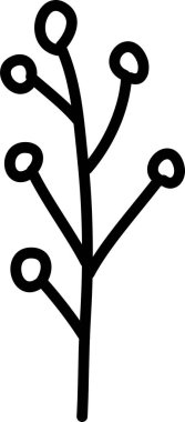 Dekorasyon desenleri, ambalaj kağıdı, duvar kağıdı, kartlar, davetiyeler, kutular, buketler için soyut karalama tek çiçek unsuru. Beyaz arka planda izole edilmiş. Vektör stok illüstrasyonu.